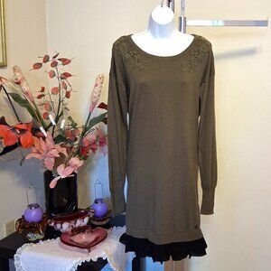NWT DEPT Unique Designed Stretchy Cardigan Knit Dress Size M